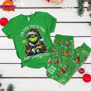 Grinch Stink Stank Stunk Pajama T Shirt Pajama Set