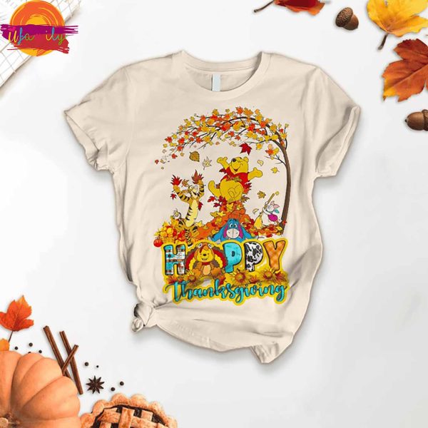 Happy Thanksgiving Winnie The Pooh T Shirt Pajama Set