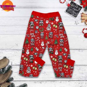 Have A Bulldogs Christmas NCAA T Shirt Pajama Set 3