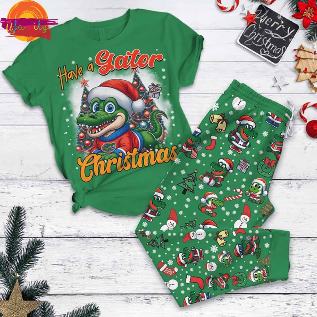 Have A Gator Christmas NCAA T Shirt Pajama Set