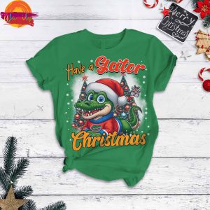 Have A Gator Christmas NCAA T Shirt Pajama Set 2