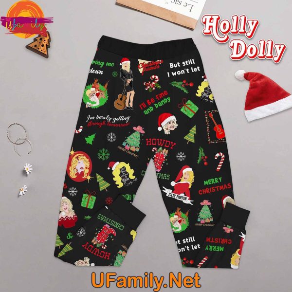 Have A Holly Dolly Christmas Long Sleeve Pajama Set For Adults