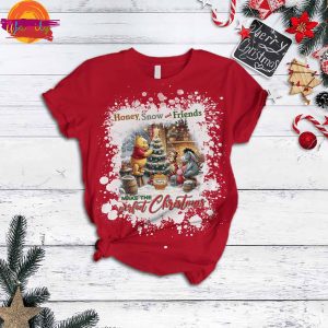 Honey Snow And Friends Make Perfect Christmas Winnie The Pooh T Shirt Pajama Set