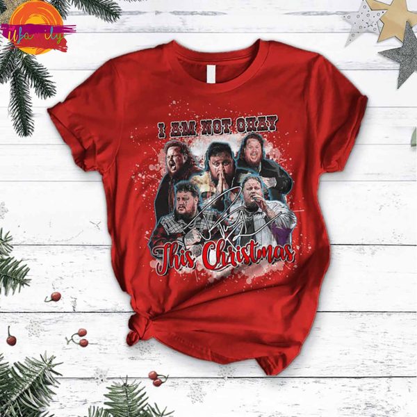 I Am Not Okay This Christmas Jelly Roll T Shirt Pajama Set