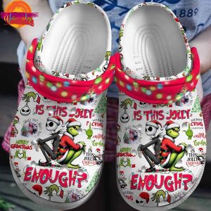 Is This Jolly Enough Merry Grinchmas Christmas Crocs Clog