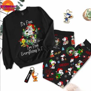 It’s Fine I’m Fine Everything Is Fine Snoopy Long Sleeve Pajama