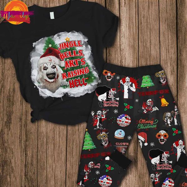 Jingle Bells Arts Raising Hell Art The Clown Christmas Pajama Set