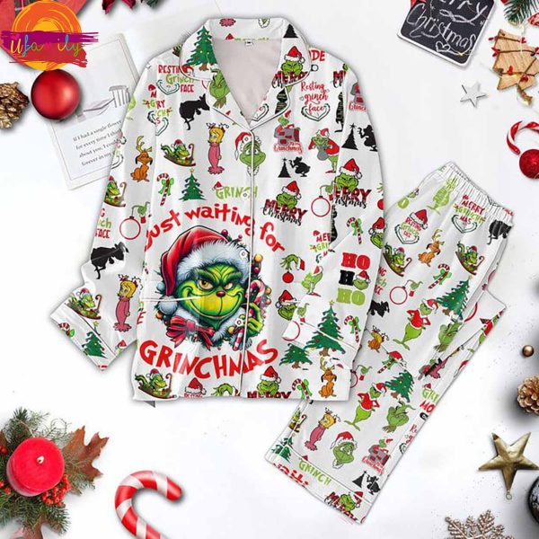 Just Waiting For GrinchMas Christmas Pajama Set