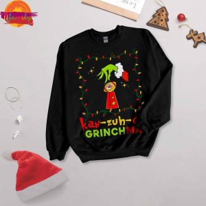 Kansas City Chiefs Grinchmas NFL Long Sleeve Pajama Set 2