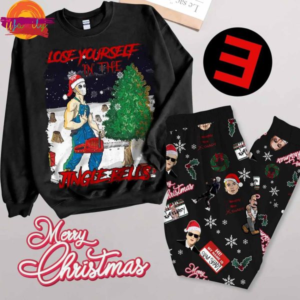 Lose Yourself In The Jingle Bells Eminem Pajama For Adults