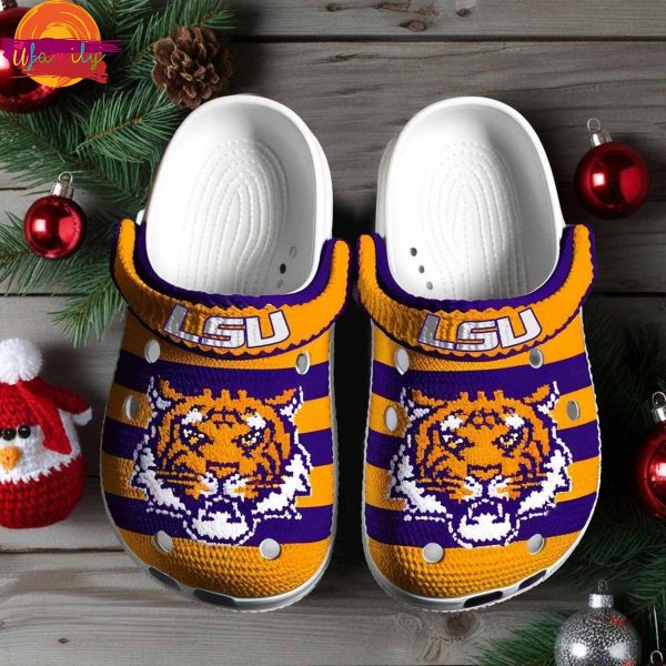 Lsu Tigers Knit Effect NCAA Crocs