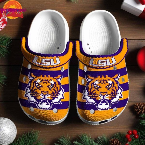 Lsu Tigers Knit Effect NCAA Crocs