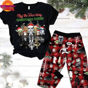 May The Force Bring Christmas Cheer Star Wars T Shirt Pajama Set 1