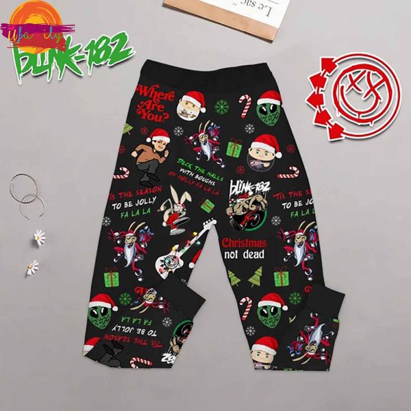 Merry Christmas Blink-182 Long Sleeve Pajama Set