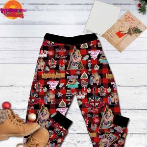 Merry Christmas Def Leppard T Shirt Pajama Set 3