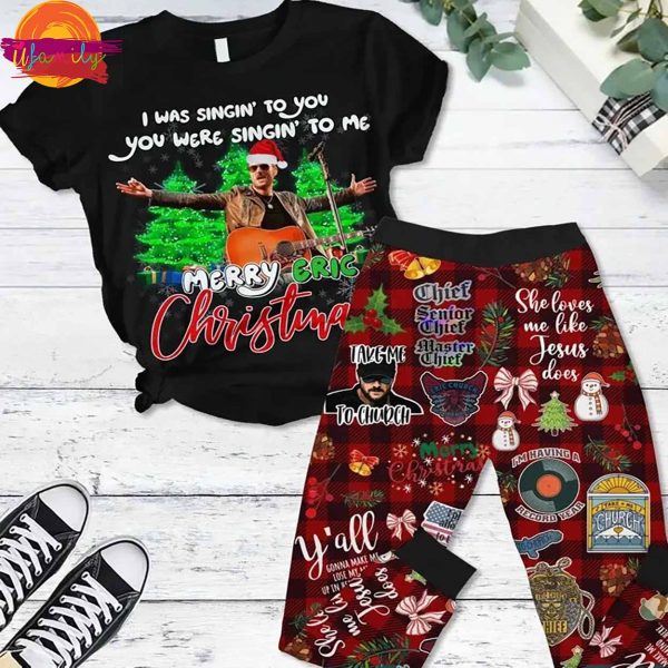 Merry Christmas Eric Church Springsteen T Shirt Pajama Soft Fabric