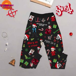 Merry Christmas Ghost Band Long Sleeve Pajama Set 3