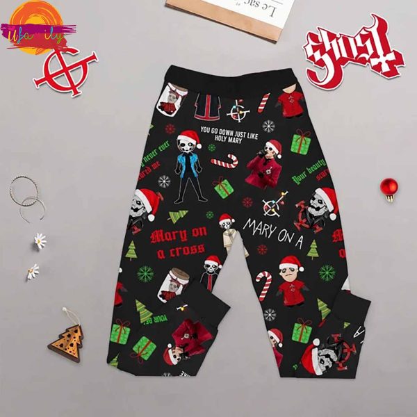 Merry Christmas Ghost Band Long Sleeve Pajama Set