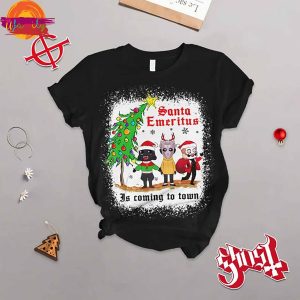 Merry Christmas Ghost Band T Shirt Pajama Set 2