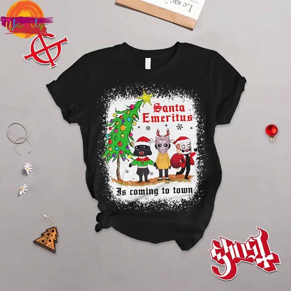 Merry Christmas Ghost Band T Shirt Pajama Set