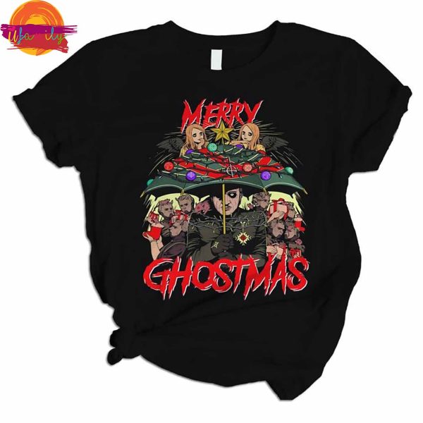 Merry Christmas Ghost Band T Shirt Pajama Soft Fabric