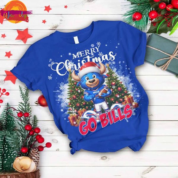 Merry Christmas Go Bills Buffalo Bills T Shirt Pajama Set