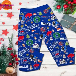 Merry Christmas Go Bills Buffalo Bills T Shirt Pajama Set 3