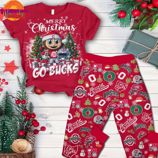 Merry Christmas Go Bucks Ohio State Buckeyes Pajama Christmas