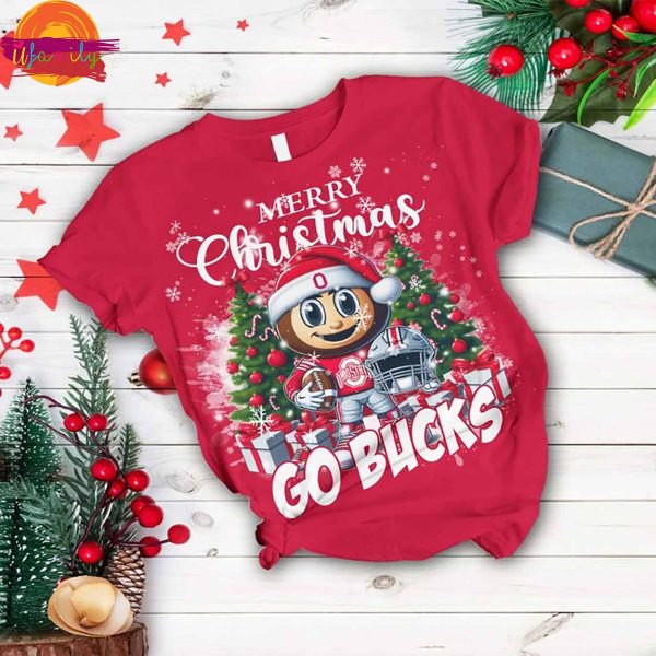 Merry Christmas Go Bucks Ohio State Buckeyes Pajama Christmas