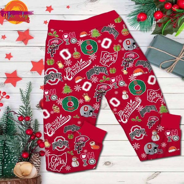 Merry Christmas Go Bucks Ohio State Buckeyes Pajama Christmas