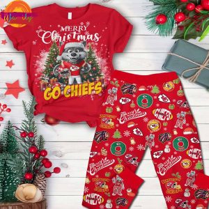 Merry Christmas Go Chief Kansas City Chief T Shirt Pajama Set