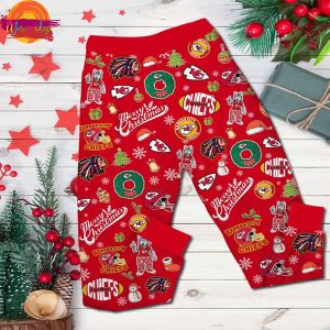 Merry Christmas Go Chief Kansas City CHief T Shirt Pajama Set 3