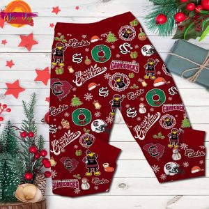 Merry Christmas Go Cocks South Carolina Gamecocks T Shirt Pajama Set 3