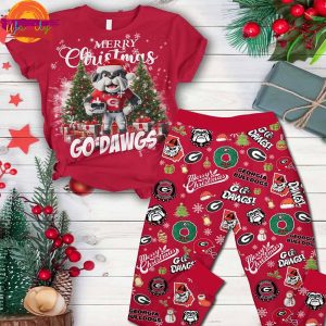 Merry Christmas Go Dawgs Georgia Bulldogs Pajama Christmas