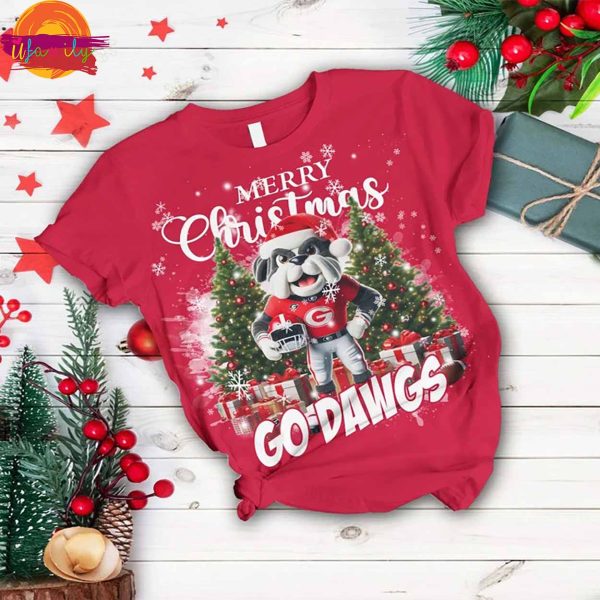 Merry Christmas Go Dawgs Georgia Bulldogs Pajama Christmas