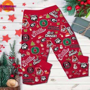 Merry Christmas Go Dawgs Georgia Bulldogs Pajama Christmas 3