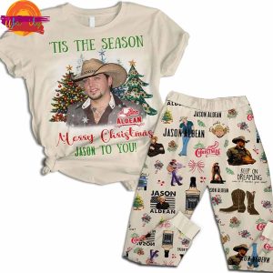 Merry Christmas Jason Aldean T Shirt Pajama Set