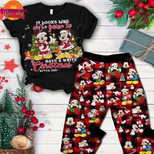 Merry Christmas Mickey And Minnie T Shirt Pajama For Family 1