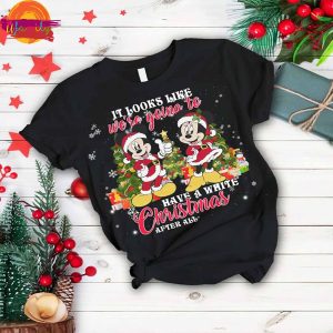 Merry Christmas Mickey And Minnie T Shirt Pajama For Family 2