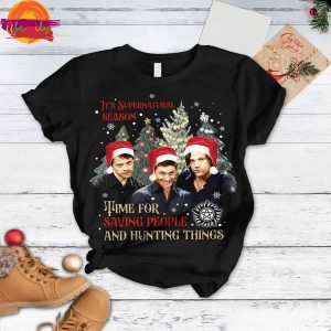 Merry Christmas Movie Supernatural T Shirt Pajama Set