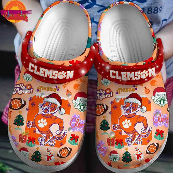 Merry Christmas NCAA Football Clemson Tigers Crocs