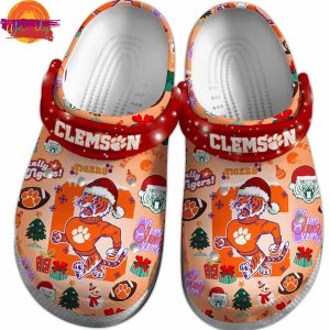 Merry Christmas NCAA Football Clemson Tigers Crocs