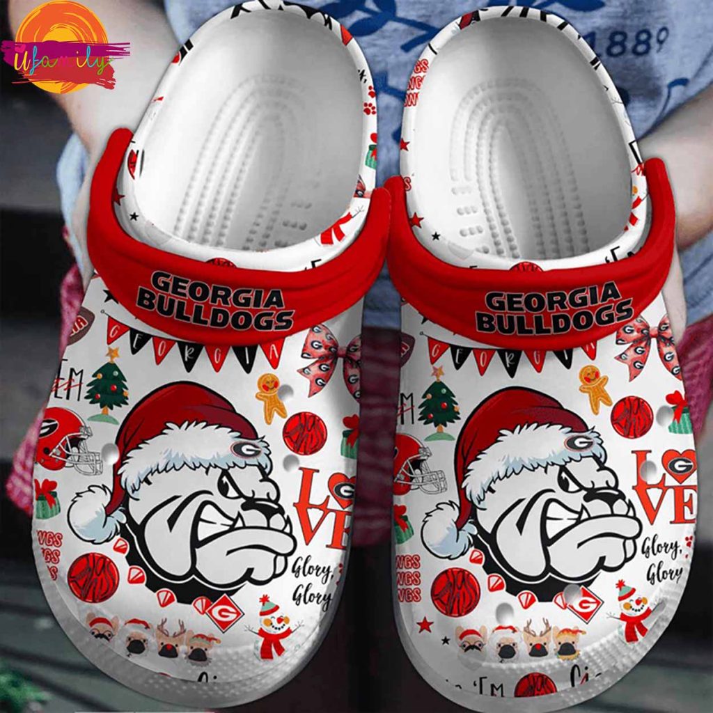 Merry Christmas NCAA Football Georgia Bulldogs Crocs