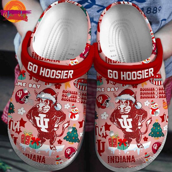 Merry Christmas NCAA Football Indiana Hoosiers Crocs