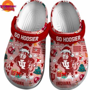 Merry Christmas NCAA Football Indiana Hoosiers Crocs