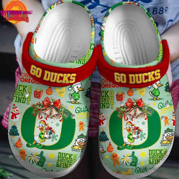 Merry Christmas NCAA Football Oregon Ducks Crocs