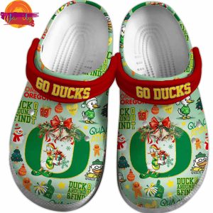 Merry Christmas NCAA Football Oregon Ducks Crocs