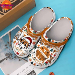 Merry Christmas NCAA Football Texas Longhorns Crocs 3