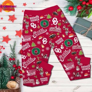 Merry Christmas Oklahoma Boomer Sooner T Shirt Pajama Set 3