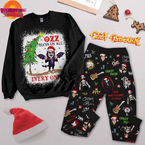 Merry Christmas Ozzy Osbourne Boys Long Sleeve Pajamas 1